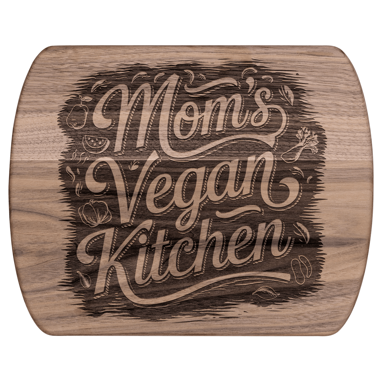 Mom's Vegan Kitchen Cutting Board - For Health For Ethics - Small