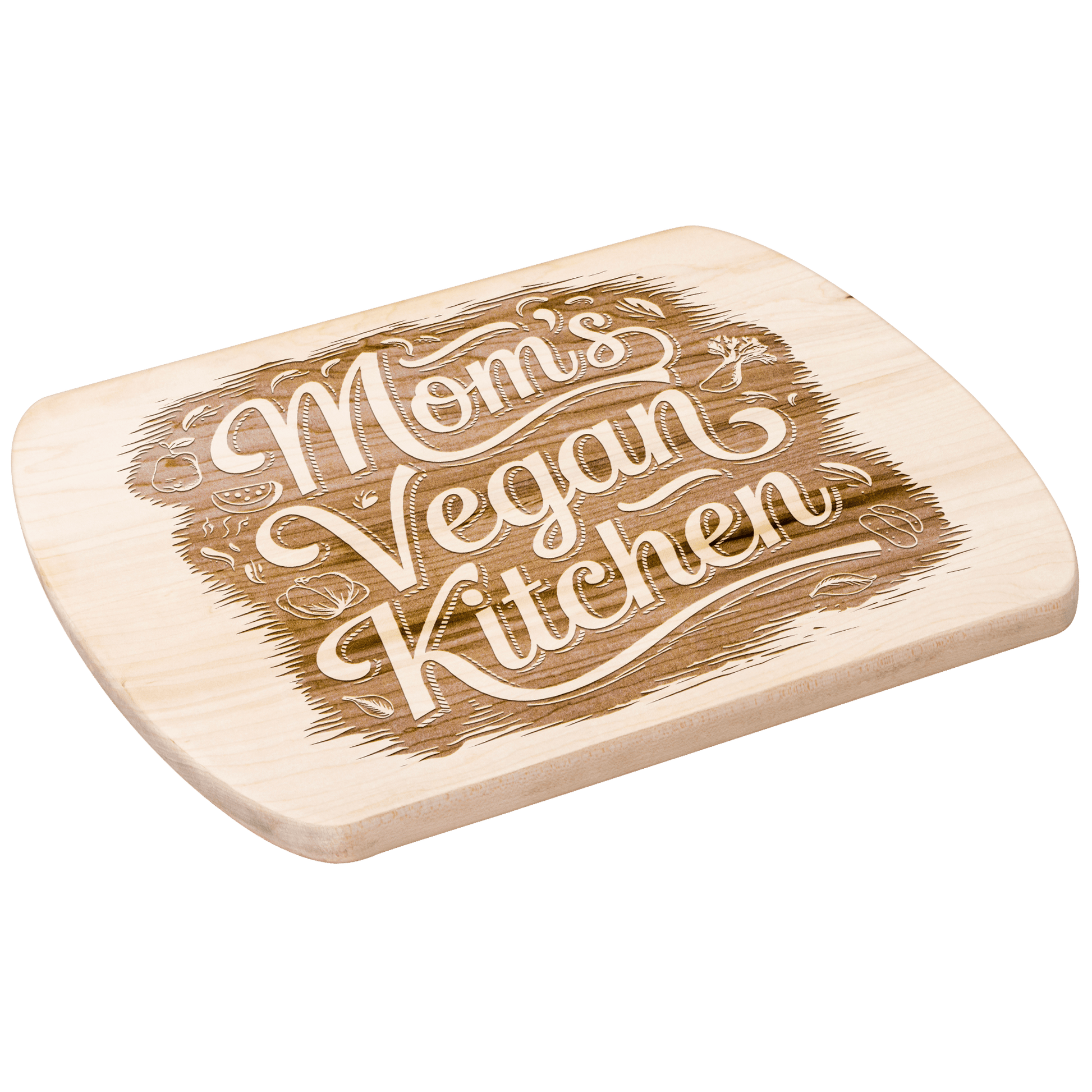 Mom's Vegan Kitchen Cutting Board - For Health For Ethics - Small