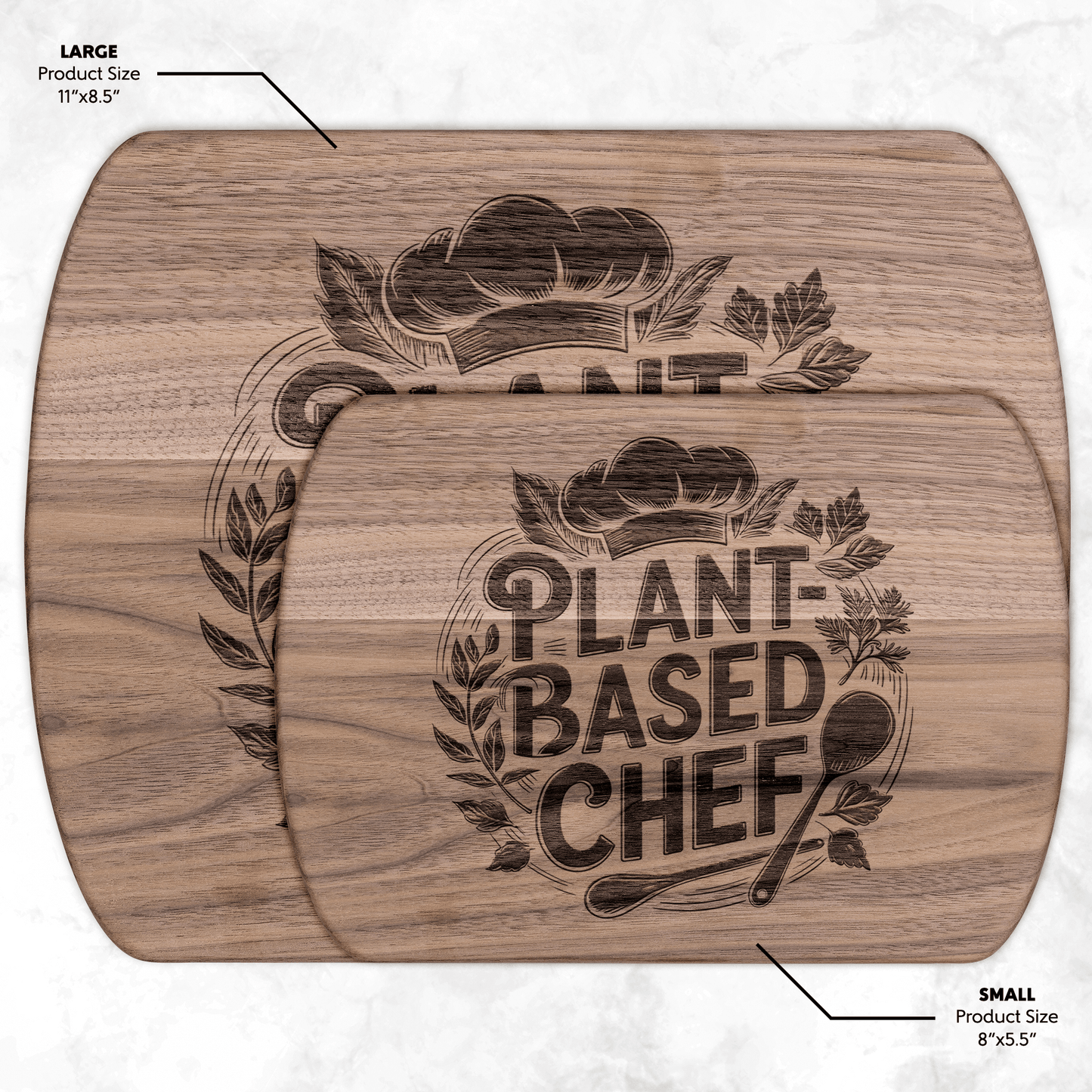 Plant - Based Chef Cutting Board - For Health For Ethics - Small