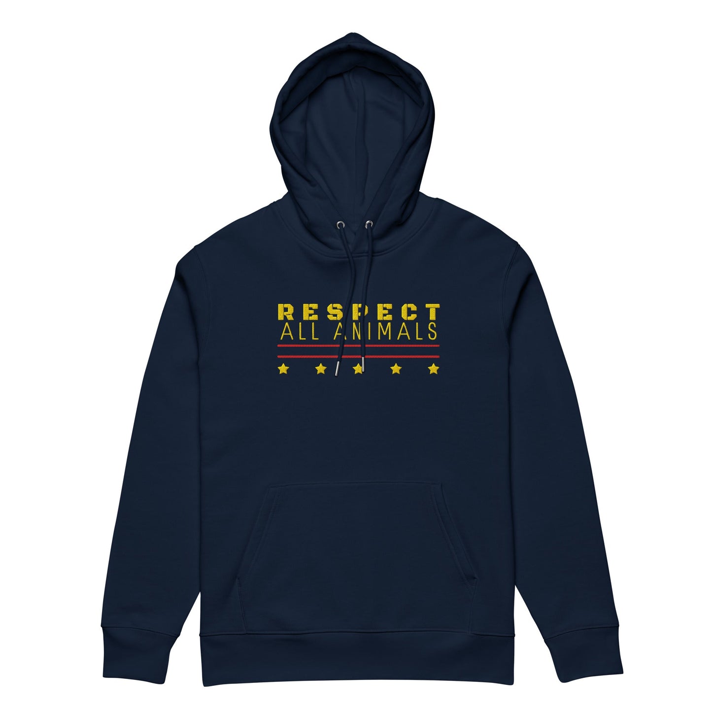 Respect All Animals Hoodie - For Health For Ethics - French Navy