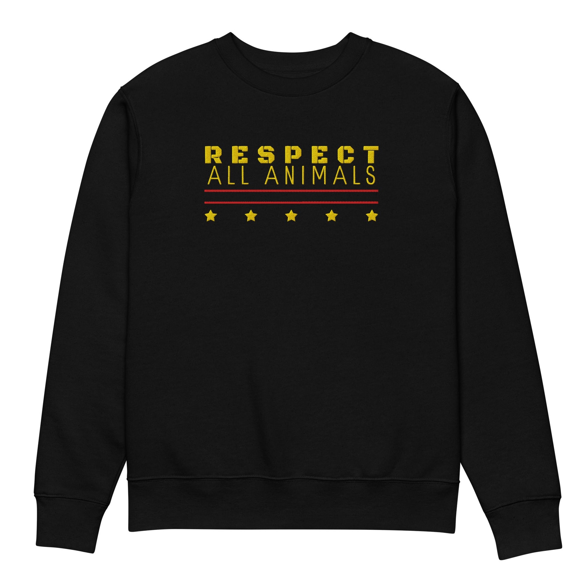 Respect All Animals Sweatshirt - For Health For Ethics - Black