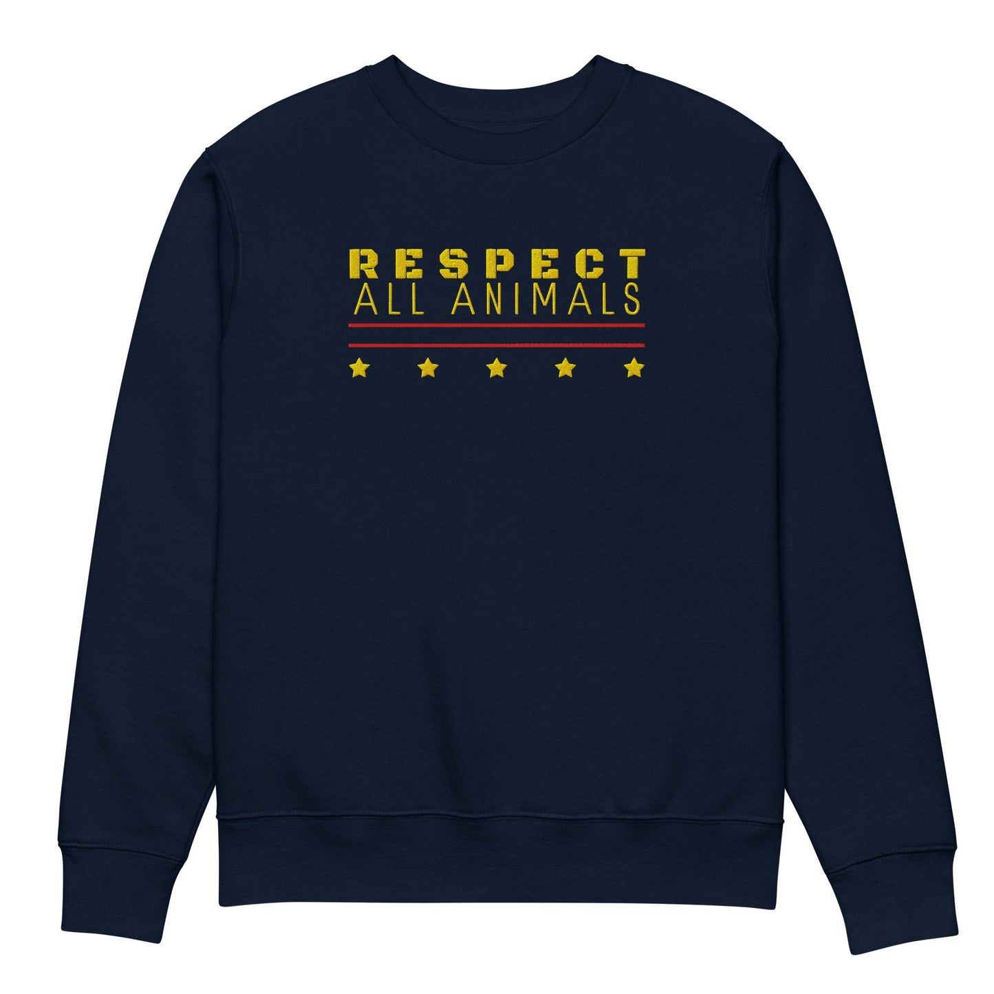 Respect All Animals Sweatshirt - For Health For Ethics - French Navy