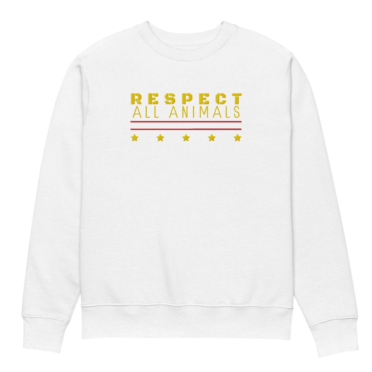 Respect All Animals Sweatshirt - For Health For Ethics - White