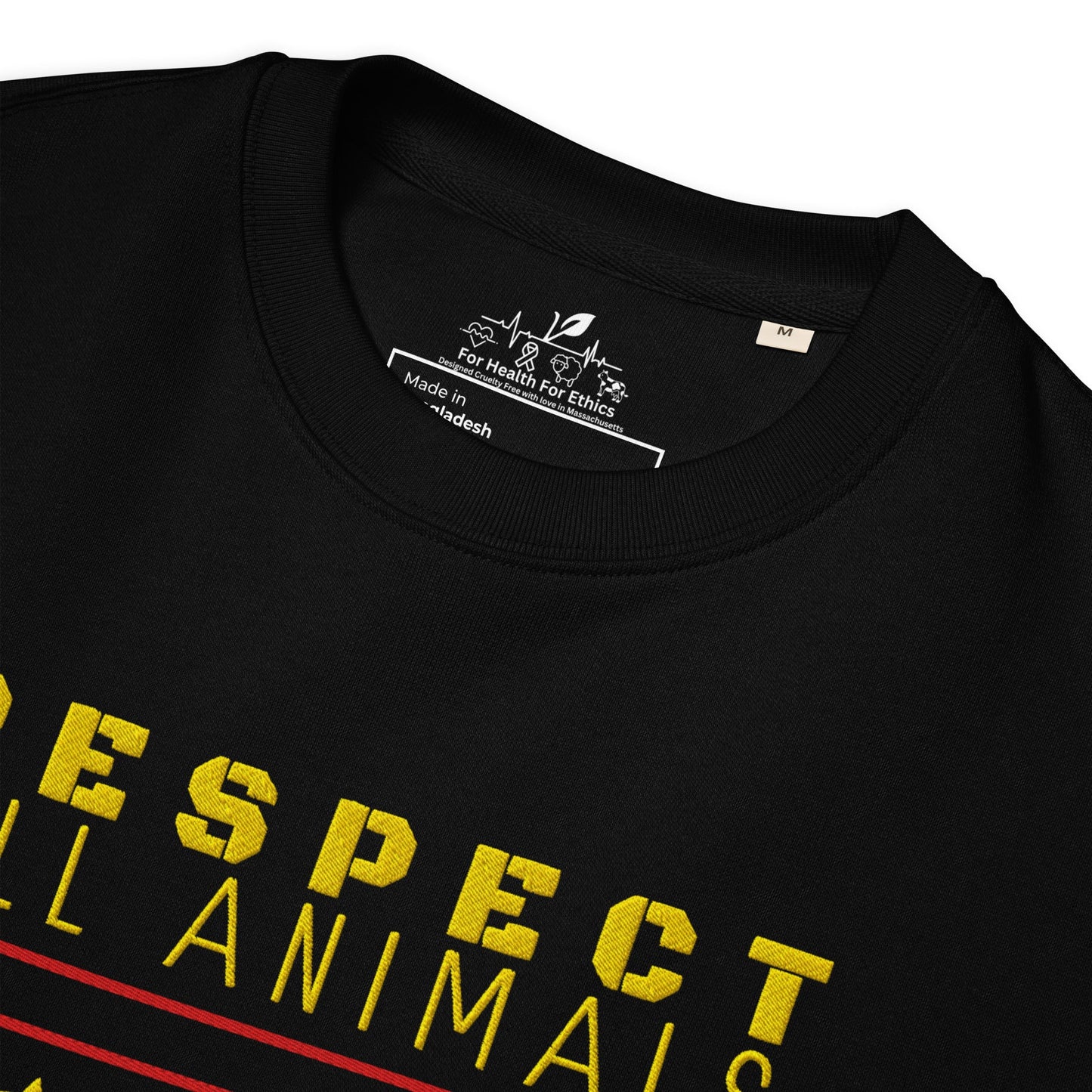 Respect All Animals Sweatshirt - For Health For Ethics - White