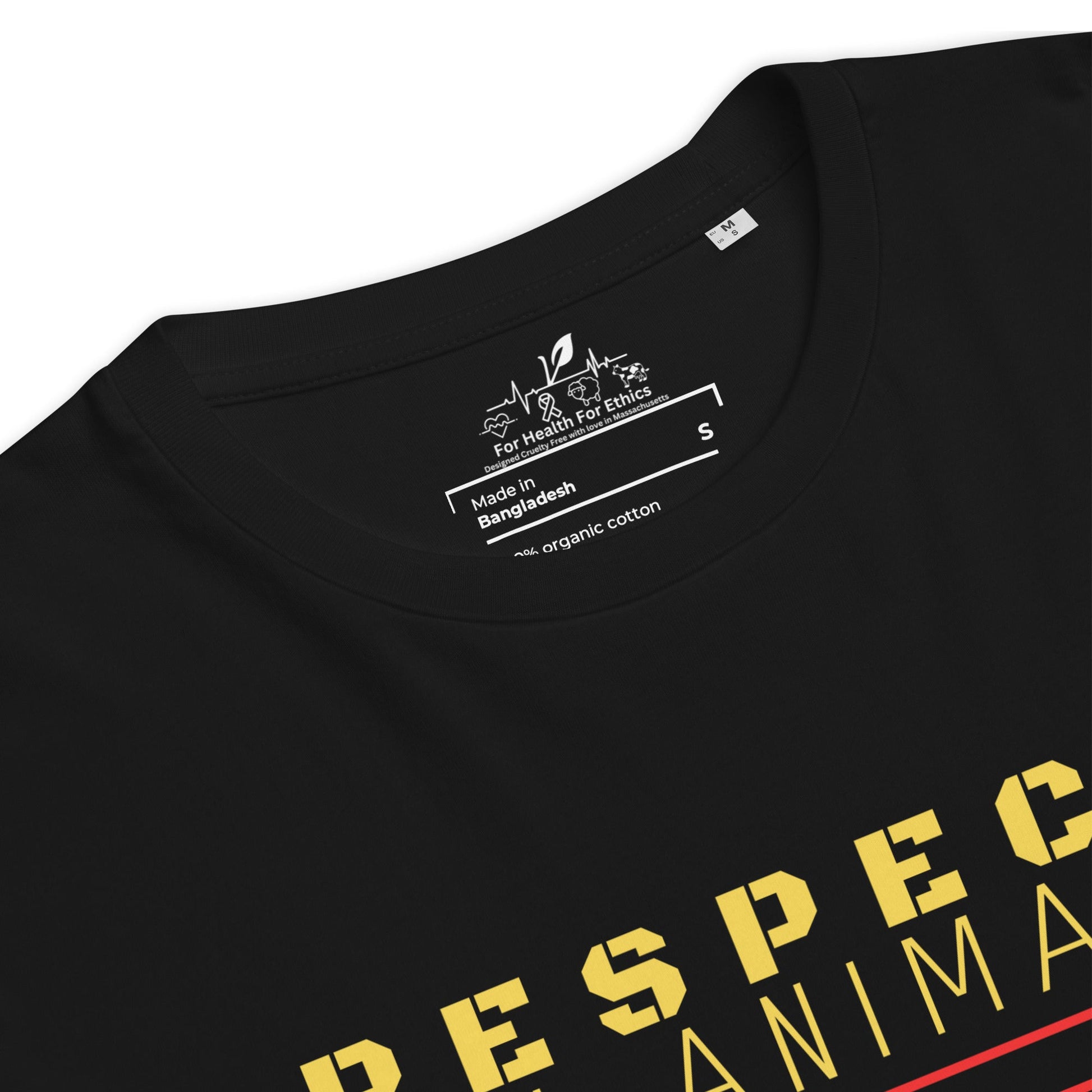 Respect All Animals T-shirt - For Health For Ethics - White