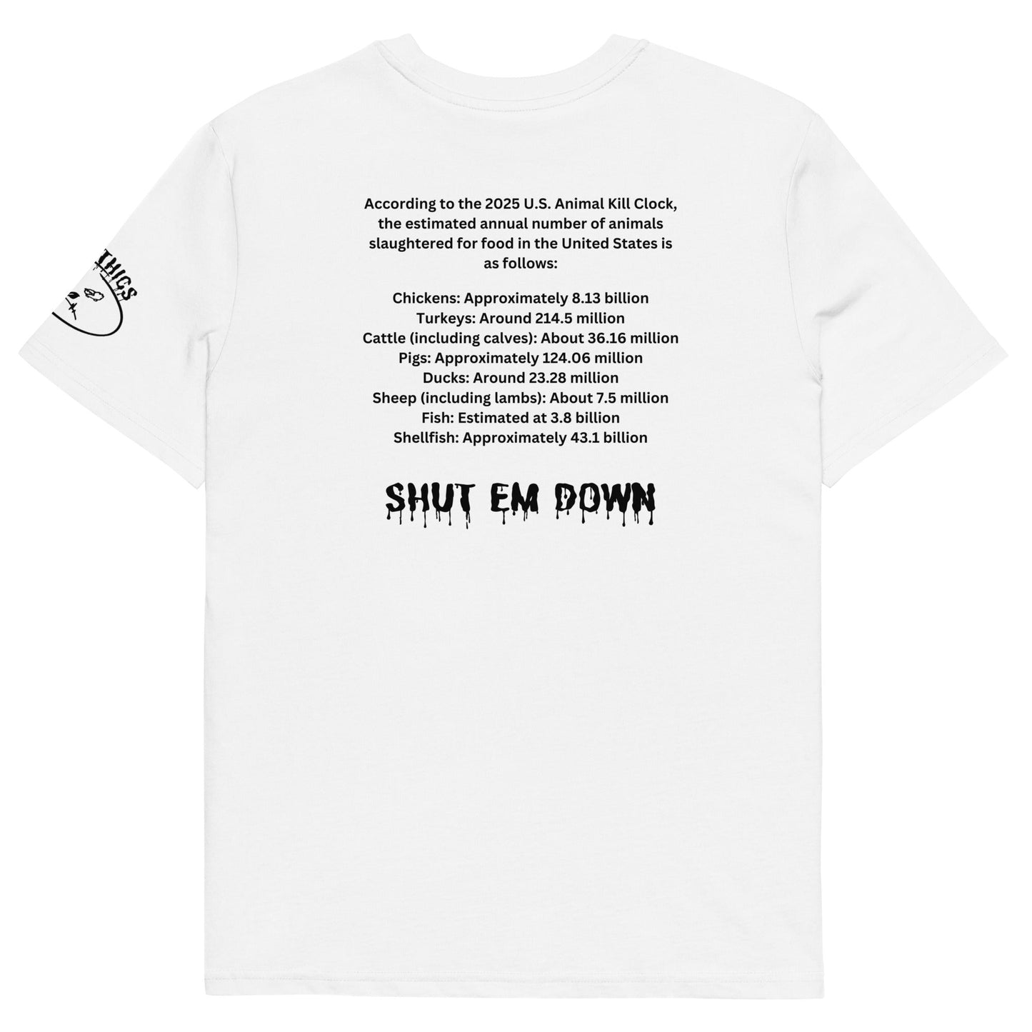 Shut em Down T-shirt - For Health For Ethics - S