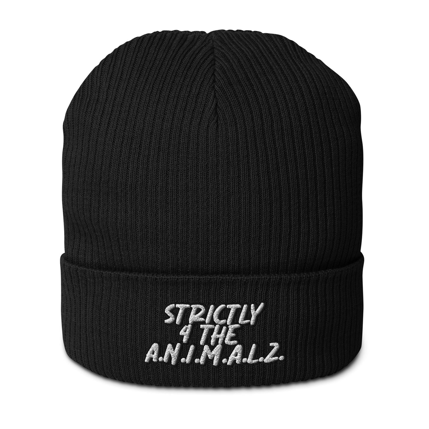 Strictly 4 the A.N.I.M.A.L.Z. Beanie - For Health For Ethics - Black