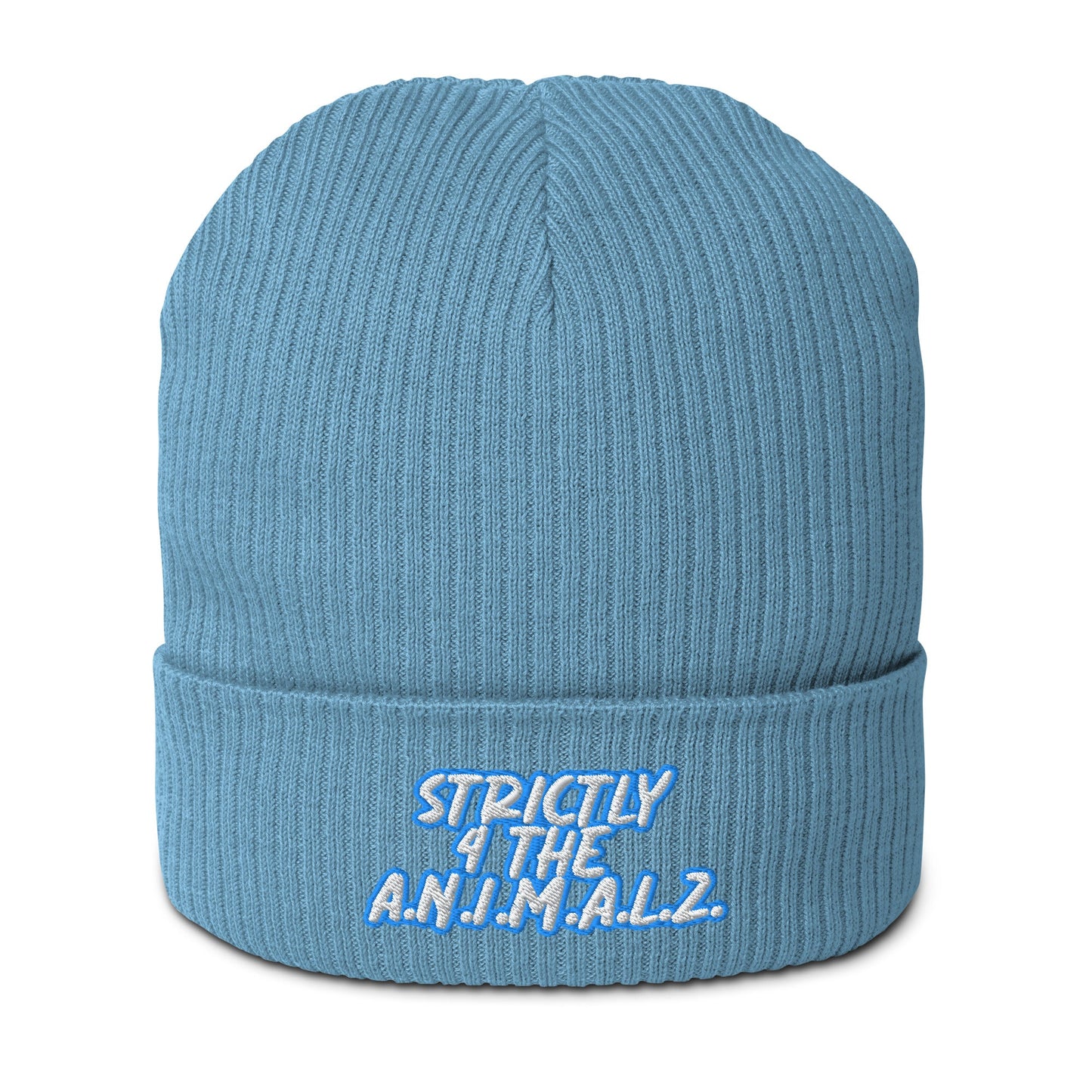 Strictly 4 the A.N.I.M.A.L.Z. Beanie - For Health For Ethics - Carolina Blue