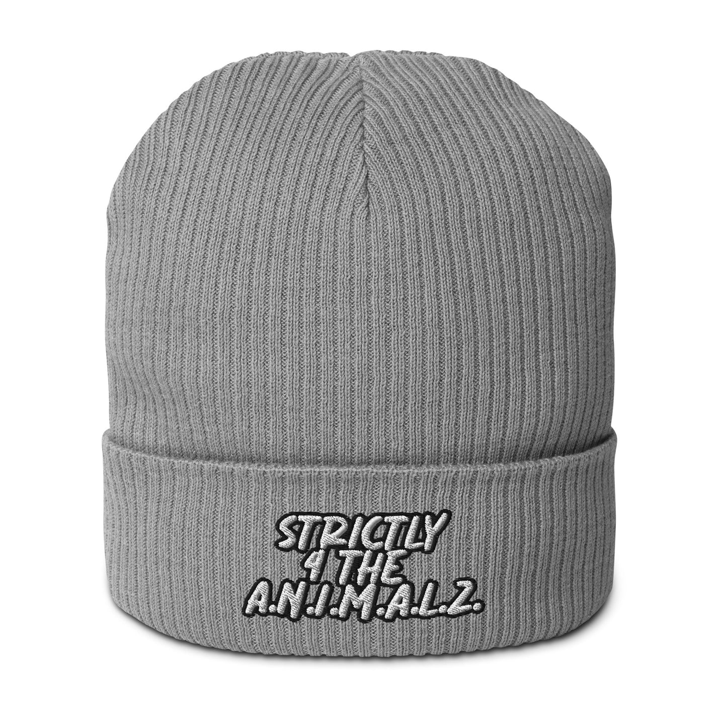 Strictly 4 the A.N.I.M.A.L.Z. Beanie - For Health For Ethics - Light Grey