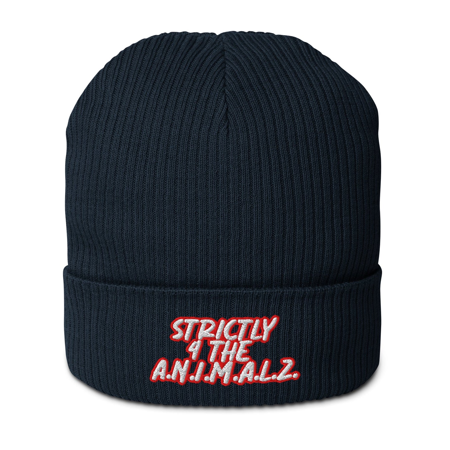 Strictly 4 the A.N.I.M.A.L.Z. Beanie - For Health For Ethics - Red/White/Blue