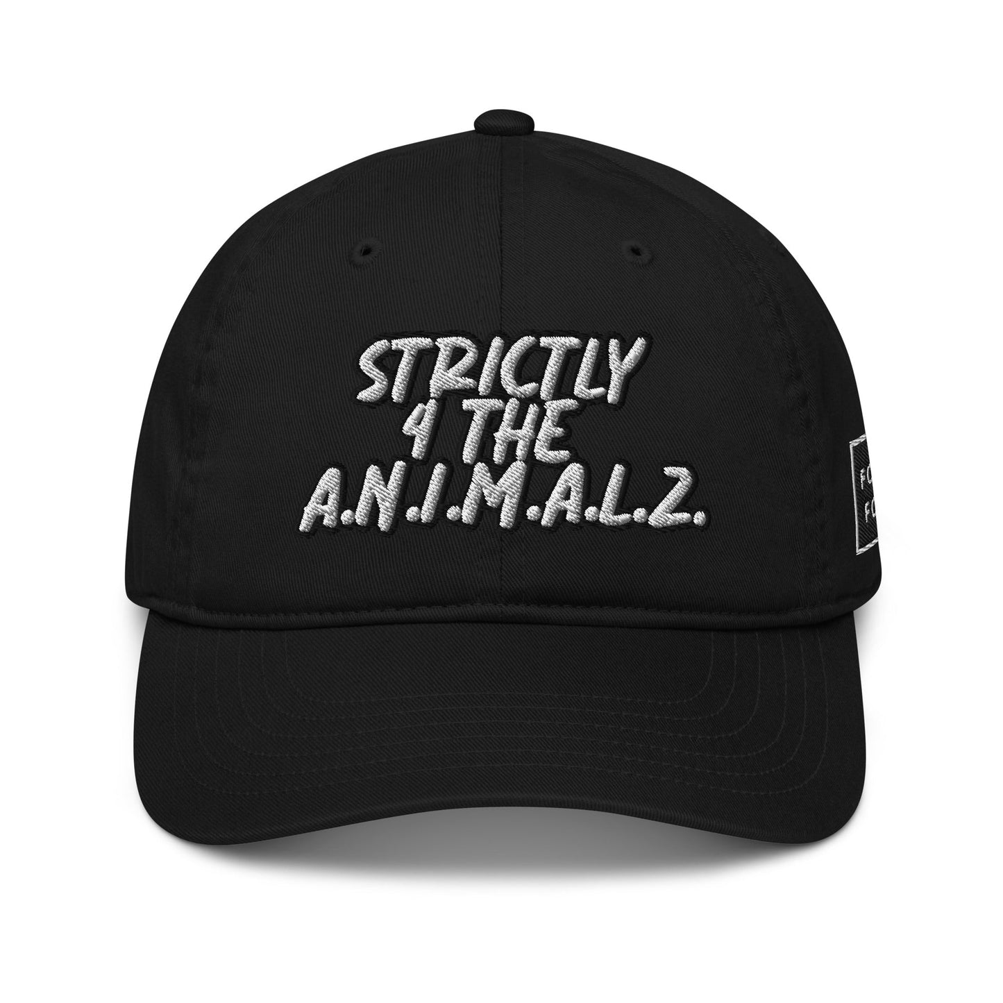 Strictly 4 the A.N.I.M.A.L.Z. Hat - For Health For Ethics - Black/White