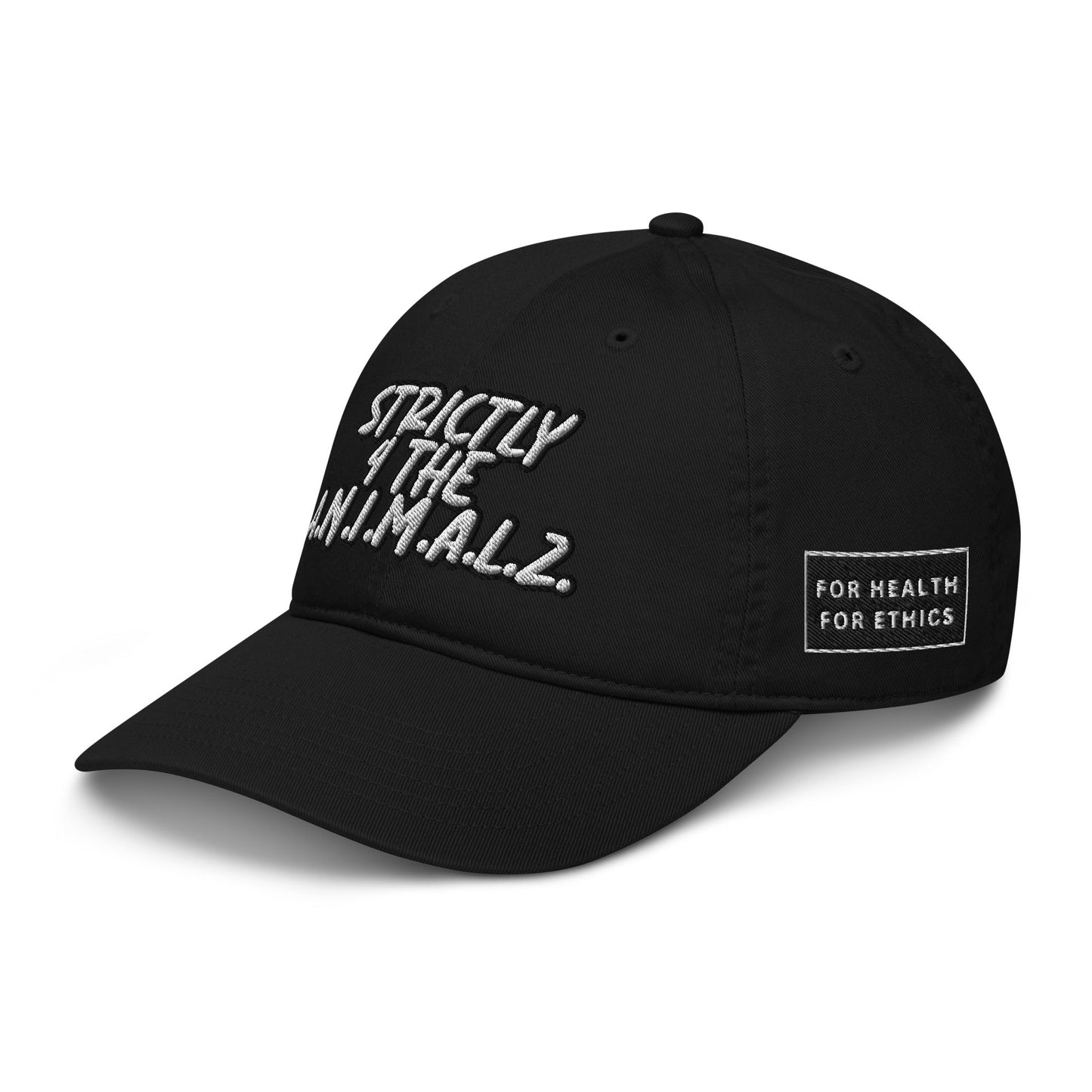 Strictly 4 the A.N.I.M.A.L.Z. Hat - For Health For Ethics - Black/White