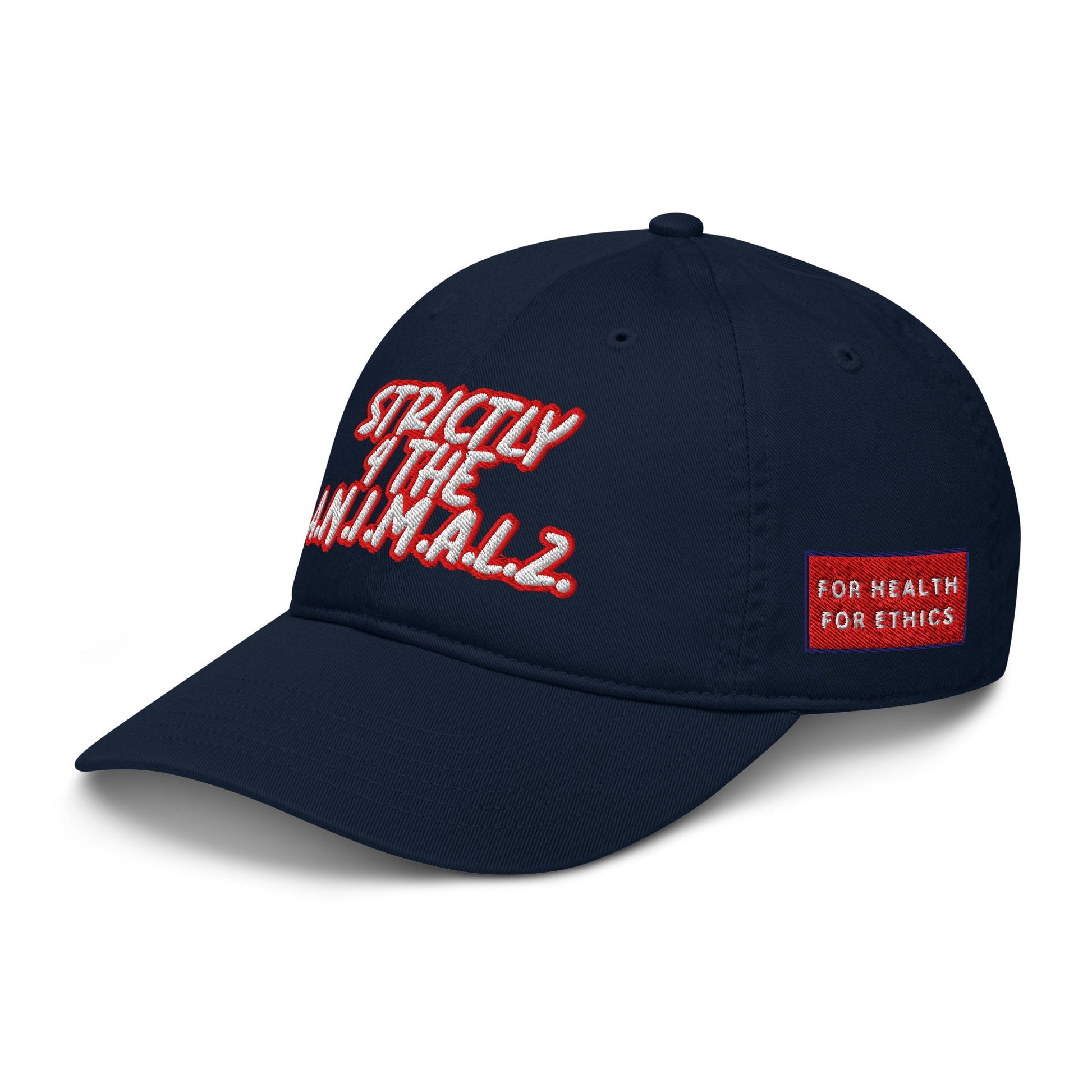 Strictly 4 the A.N.I.M.A.L.Z. Hat - For Health For Ethics - Red/White/Blue