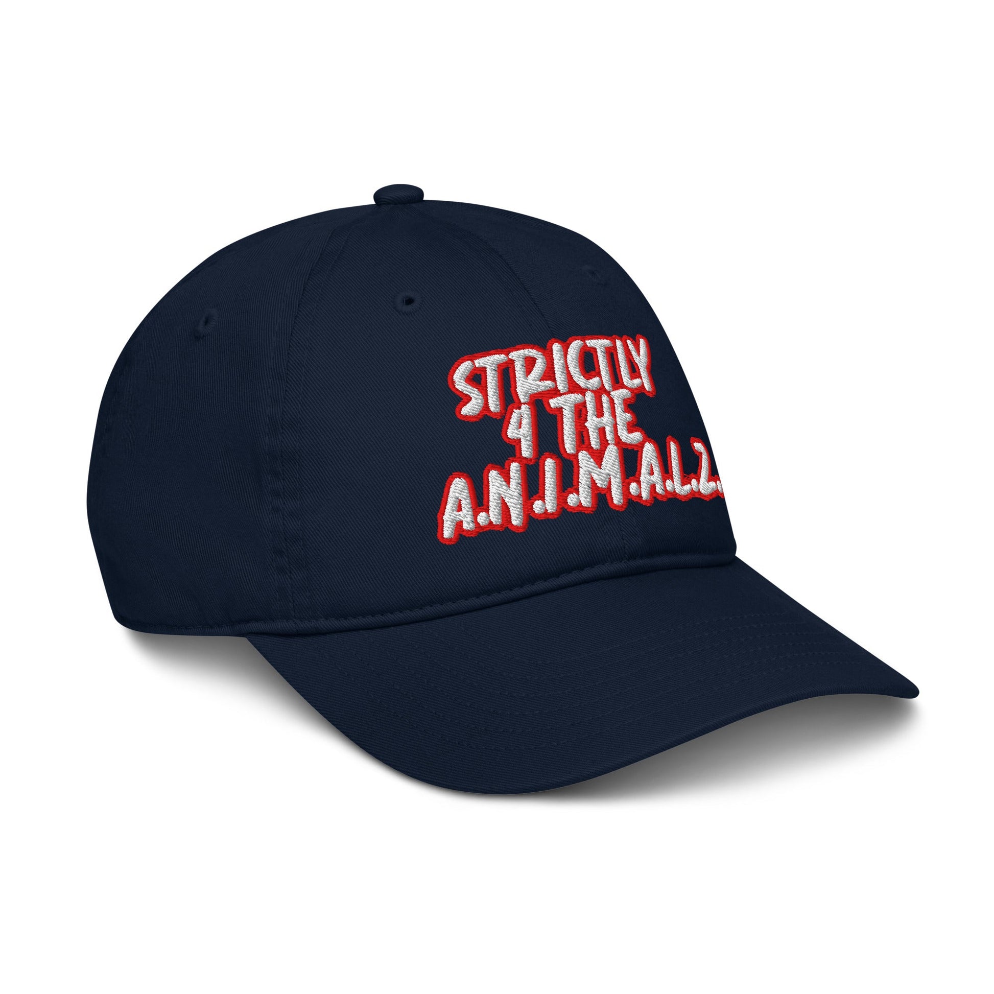 Strictly 4 the A.N.I.M.A.L.Z. Hat - For Health For Ethics - Red/White/Blue