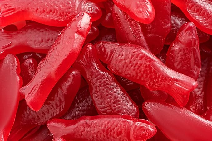 Surf Sweets Organic DelishFish Candy - Sweet Vegan Candy Fish, Gluten Free Snack for Kids and Adults, Kosher, Raspberry Fruit Flavor, Sweetened with Organic Cane Sugar - 2.75 oz Bag (Pack of 12) - For Health For Ethics - 