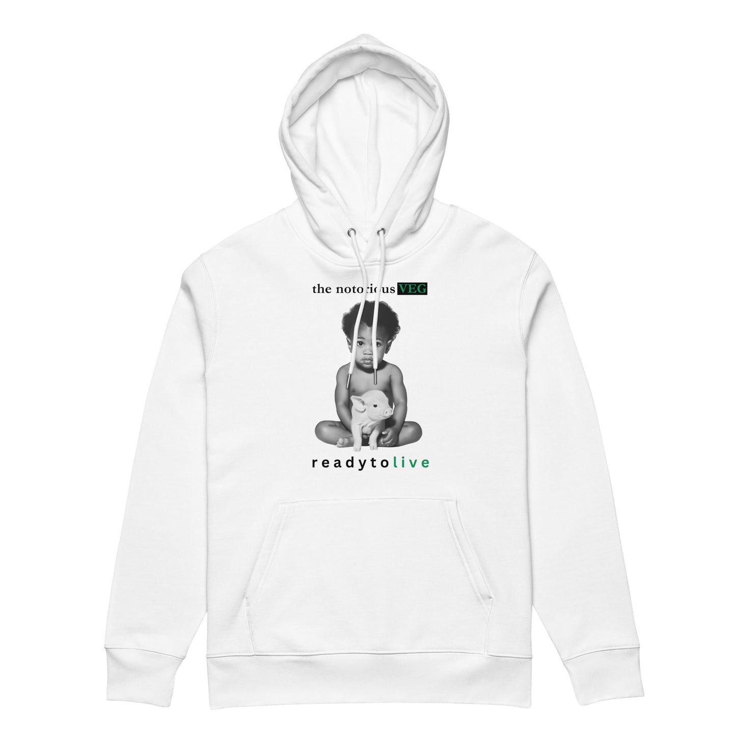 The Notorious VEG Hoodie - For Health For Ethics - White