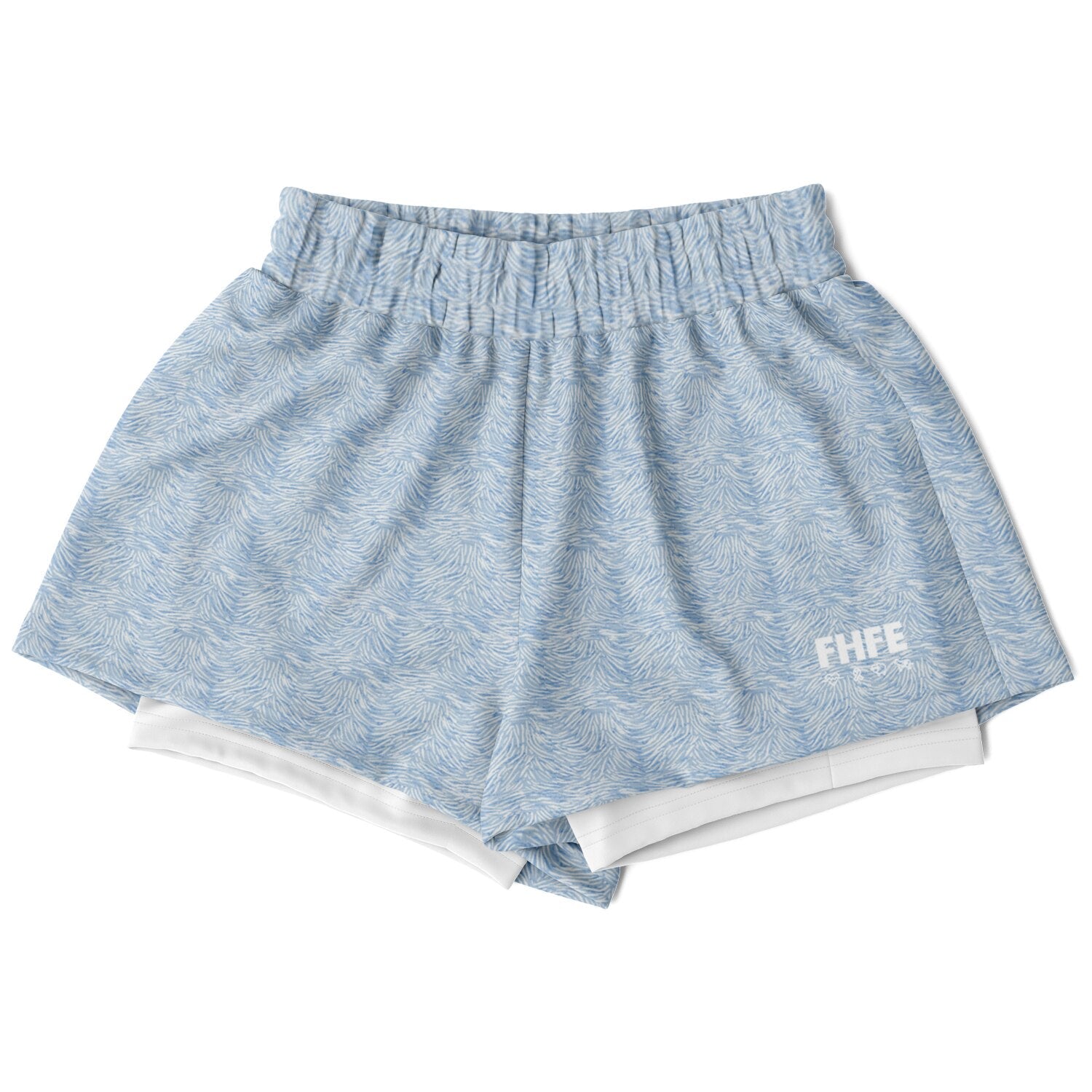 Unstoppable Baby Blue Marl 2 - in - 1 Women's Performance Shorts - For Health For Ethics - XS