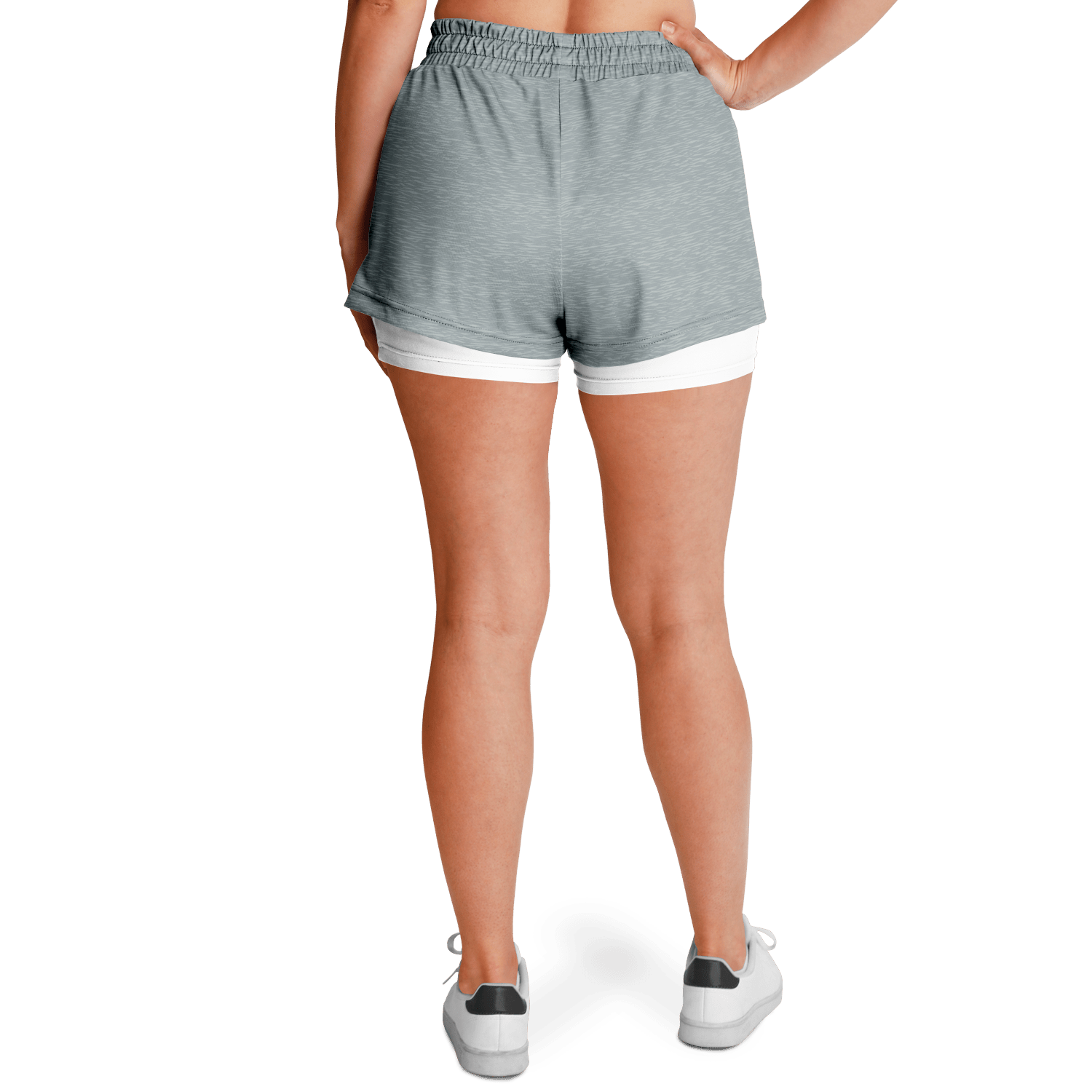 Unstoppable Gray Marl 2 - in - 1 Women's Performance Shorts - For Health For Ethics - XS