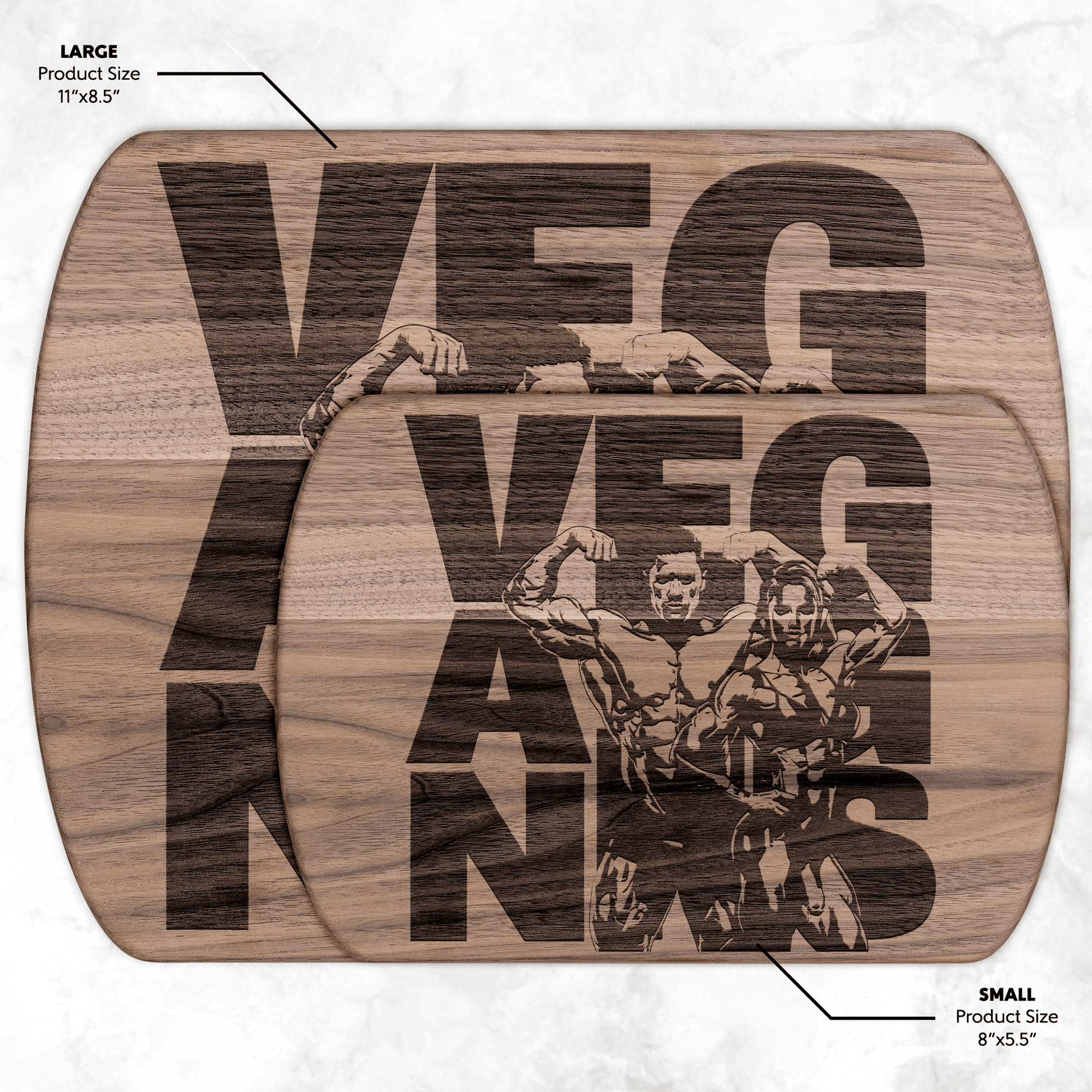 Vegains Cutting Board - For Health For Ethics - Small