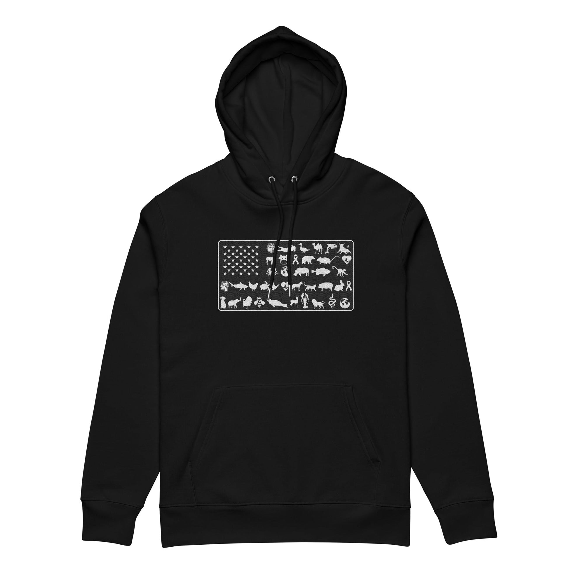 Vegan America Hoodie - For Health For Ethics - Black