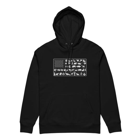 Vegan America Hoodie - For Health For Ethics - Black