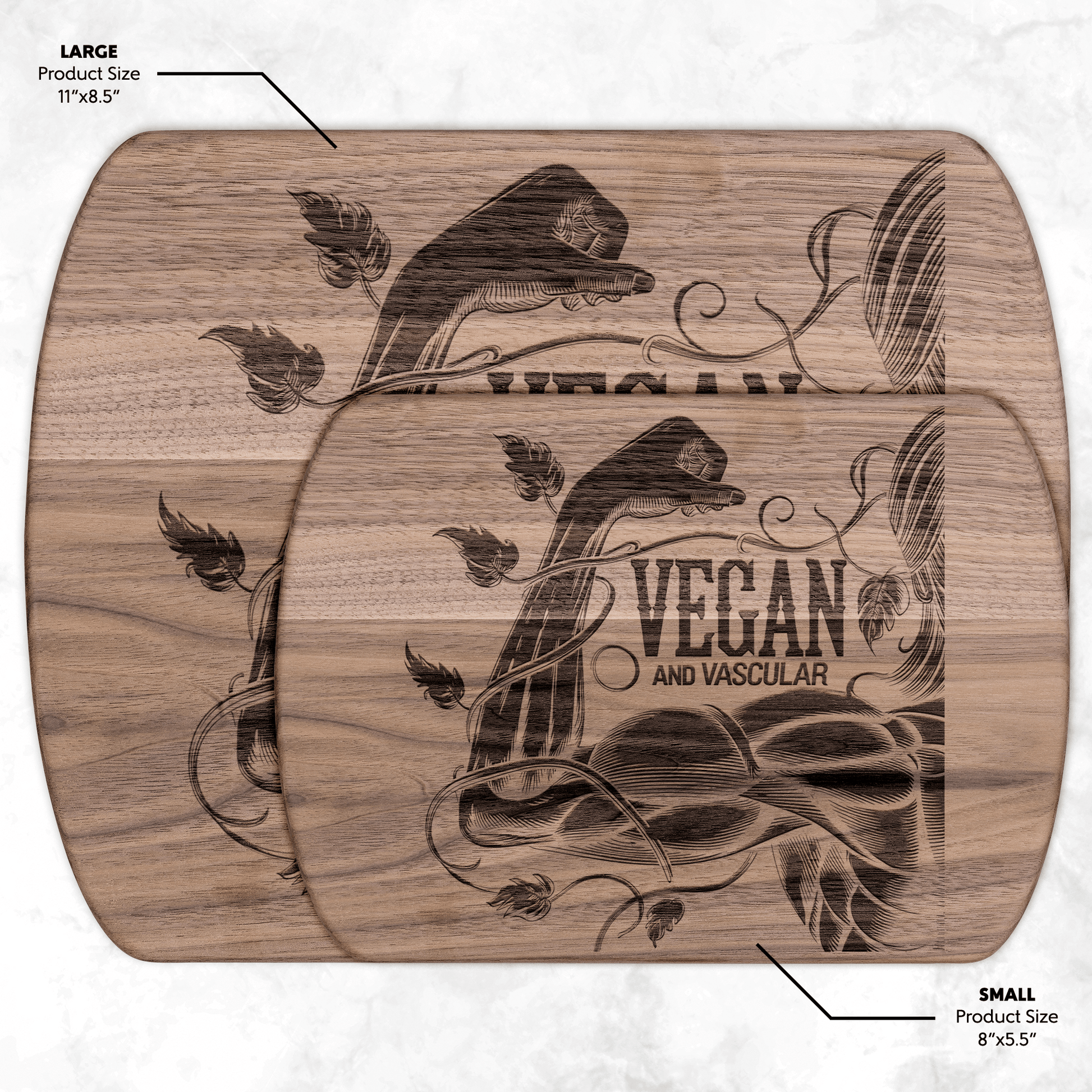 Vegan and Vascular Cutting Board - For Health For Ethics - Small