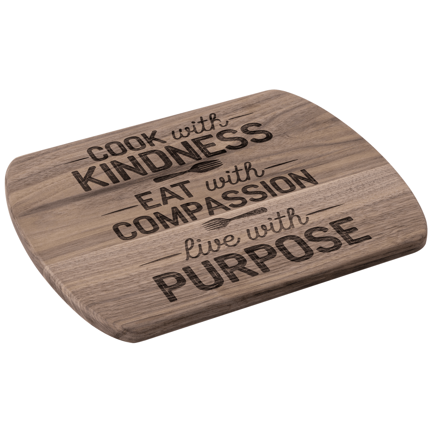 Vegan Kitchen Manifesto Cutting Board - For Health For Ethics - Small