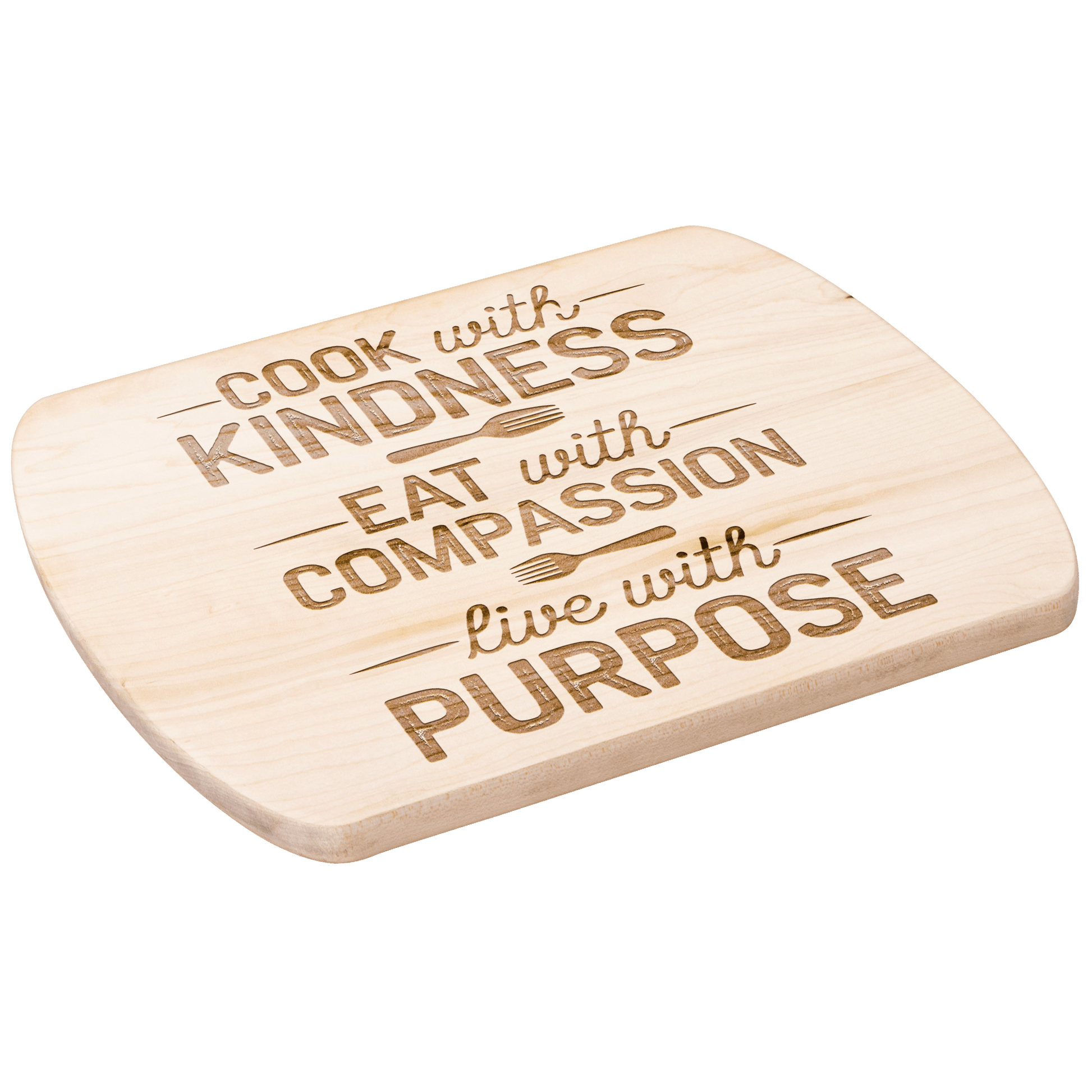 Vegan Kitchen Manifesto Cutting Board - For Health For Ethics - Small