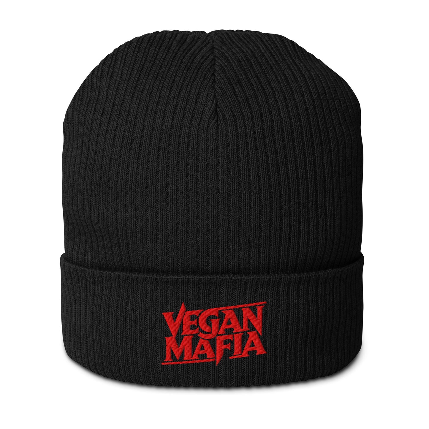 Vegan Mafia Beanie - For Health For Ethics - Black/Red