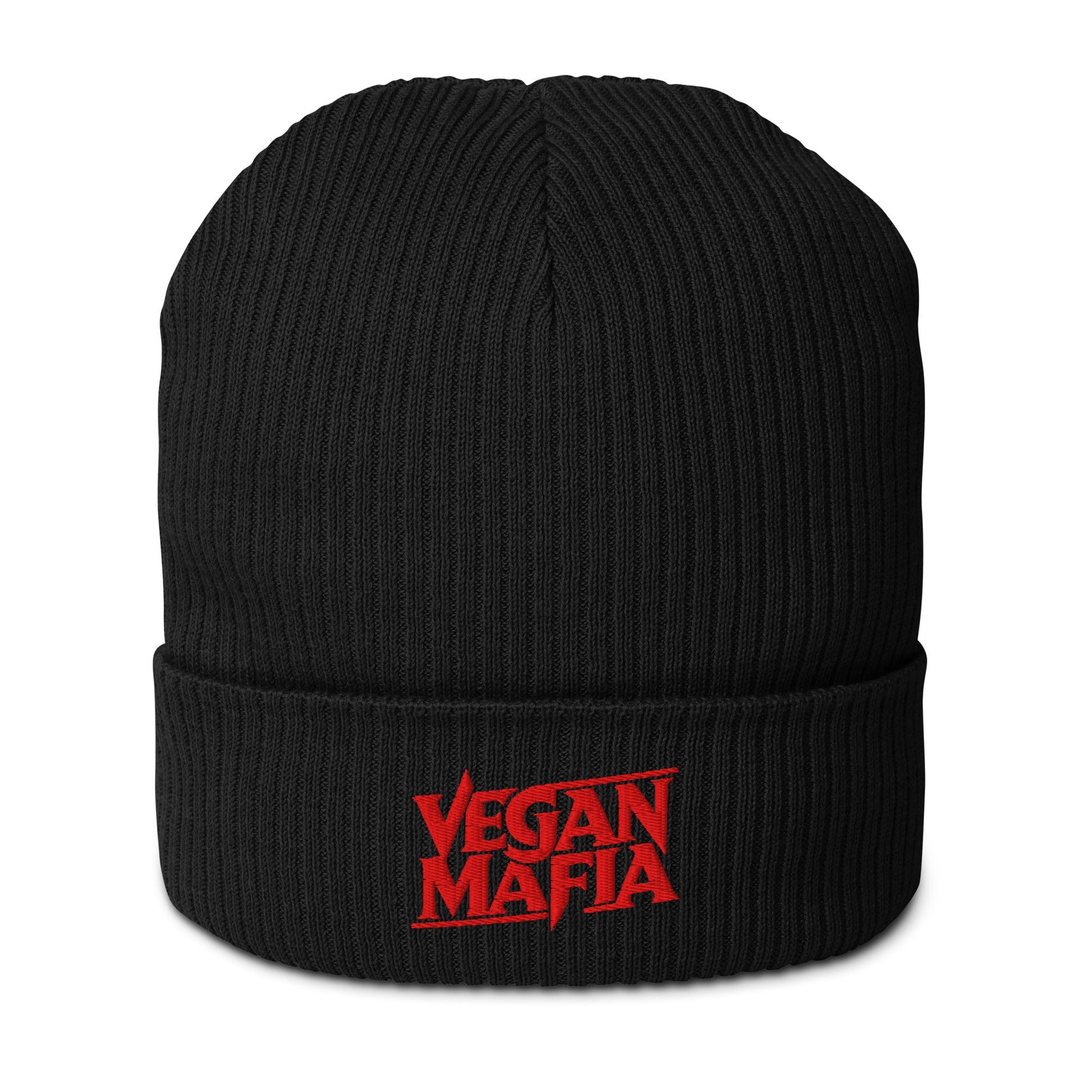 Vegan Mafia Beanie - For Health For Ethics - Black/Red