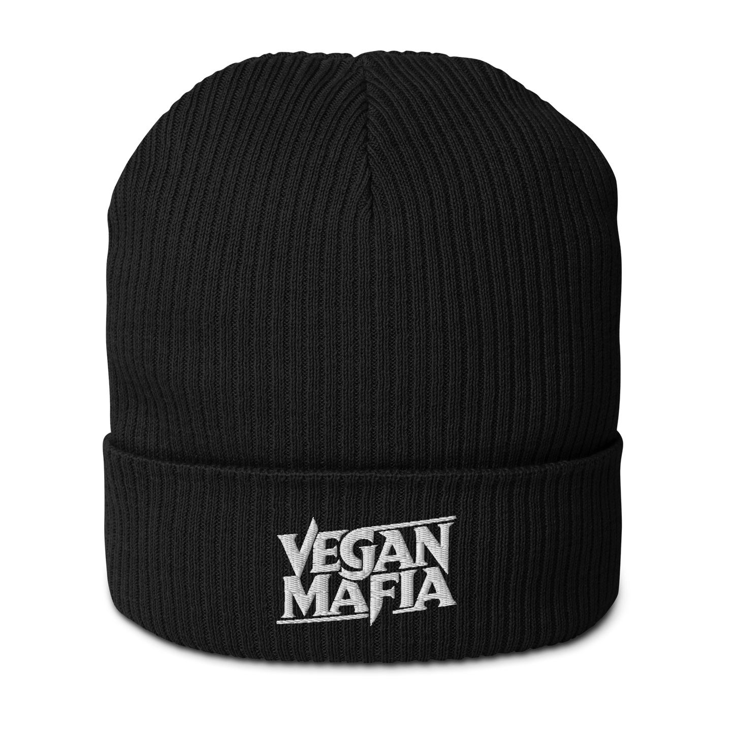 Vegan Mafia Beanie - For Health For Ethics - Black/White