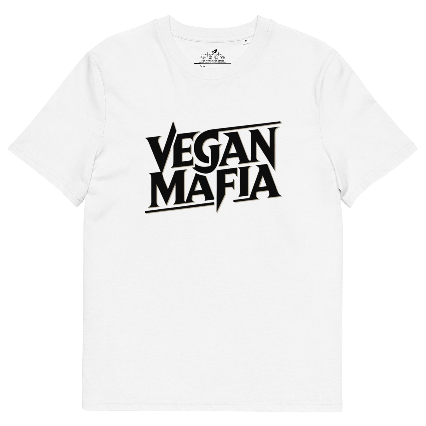 Vegan Mafia t-shirt - For Health For Ethics - White