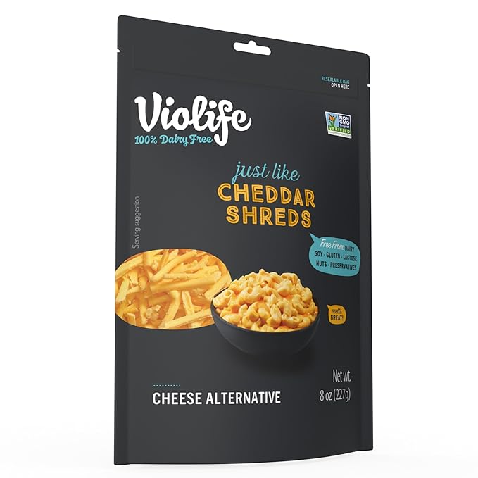 Violife, Cheddar Shreds, 8 Ounce - For Health For Ethics - 