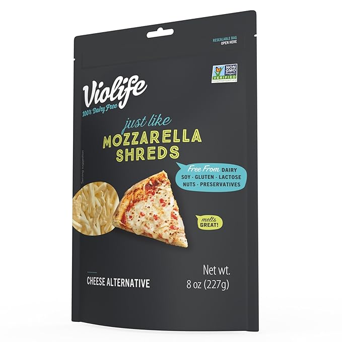 VIOLIFE Just Like Mozzarella Shreds, 8 OZ - For Health For Ethics - 