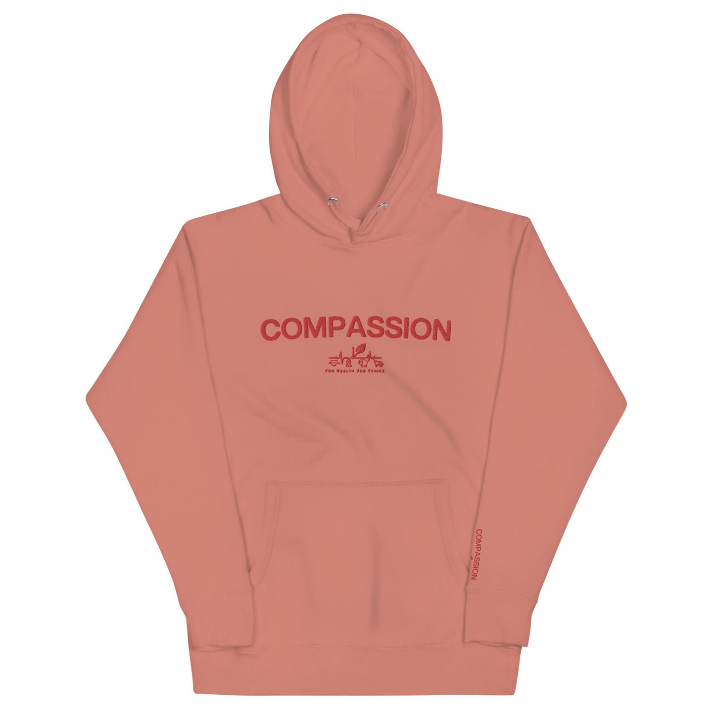 Compassion Hoodie - For Health For Ethics - Dusty Rose