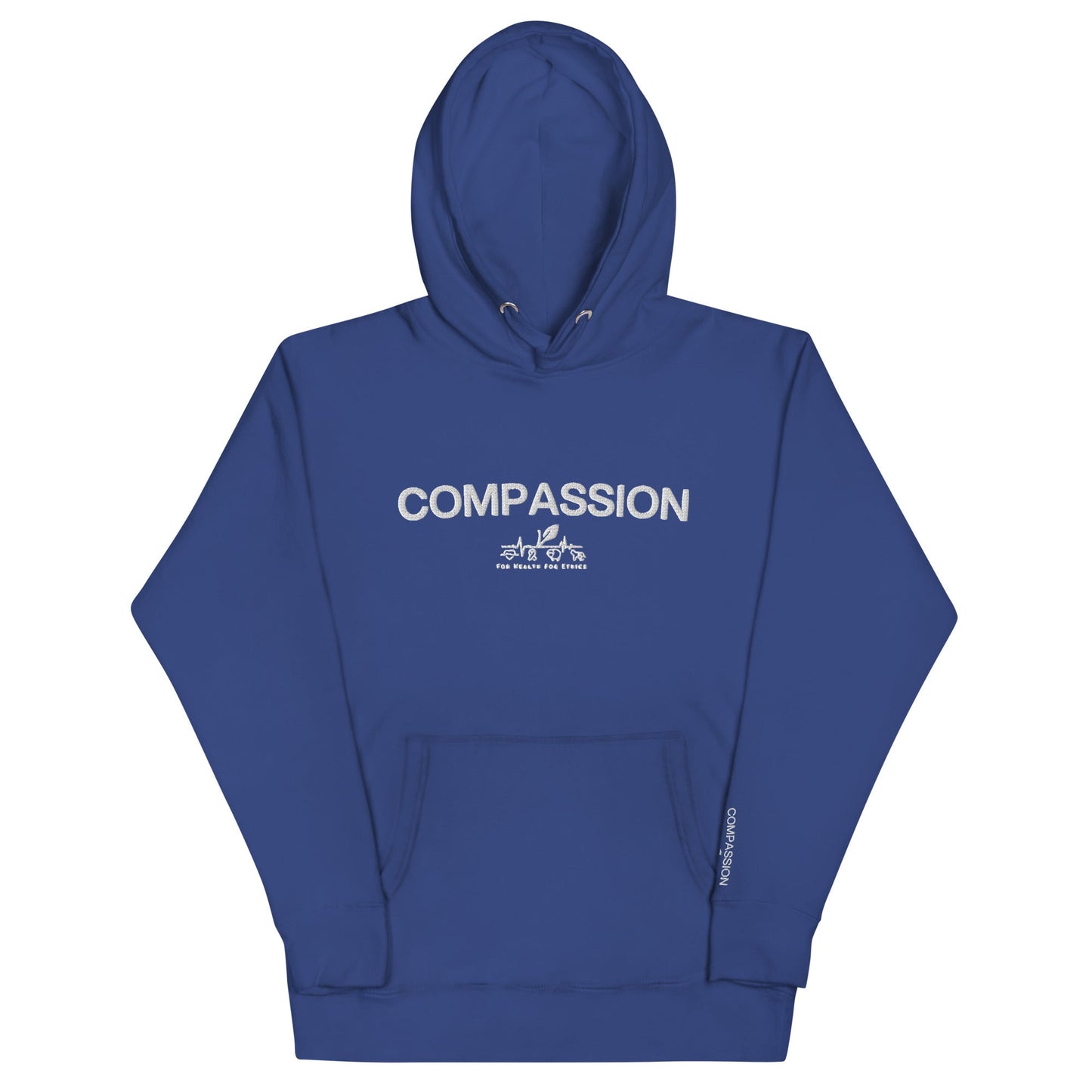 Compassion Hoodie - For Health For Ethics - Team Royal