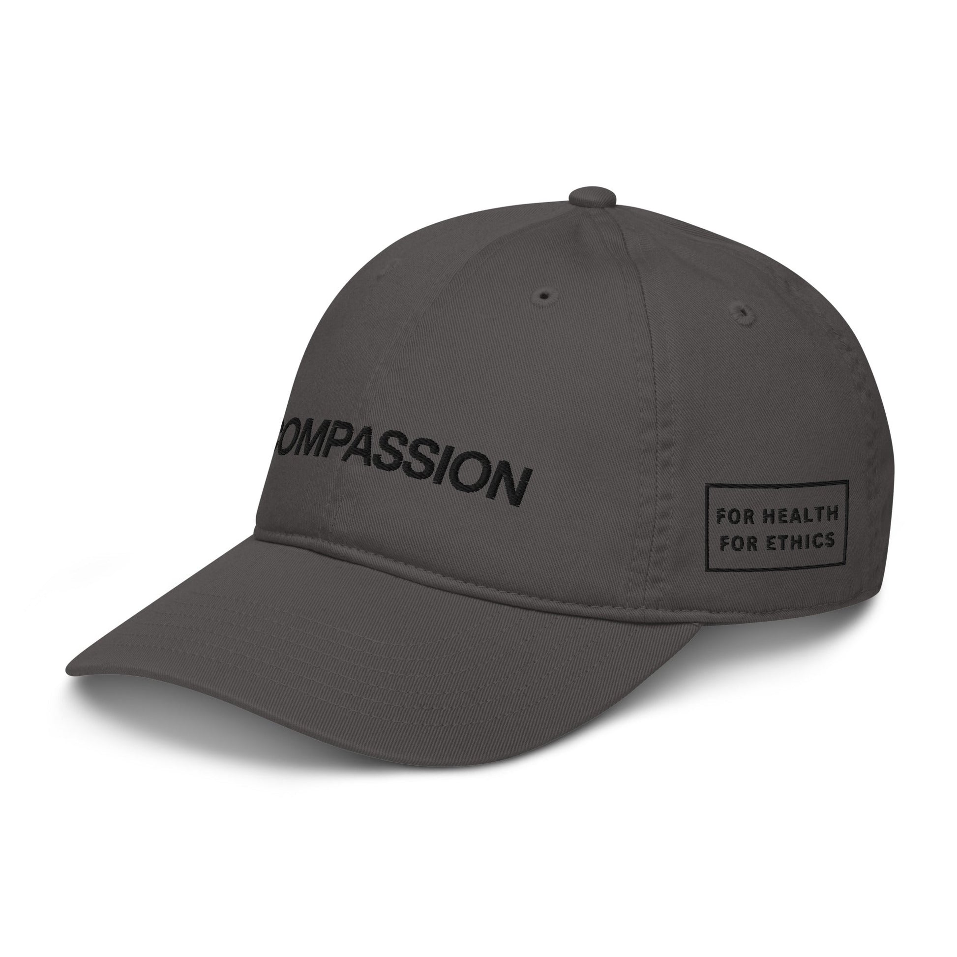 Compassion Organic Hat - For Health For Ethics - Charcoal