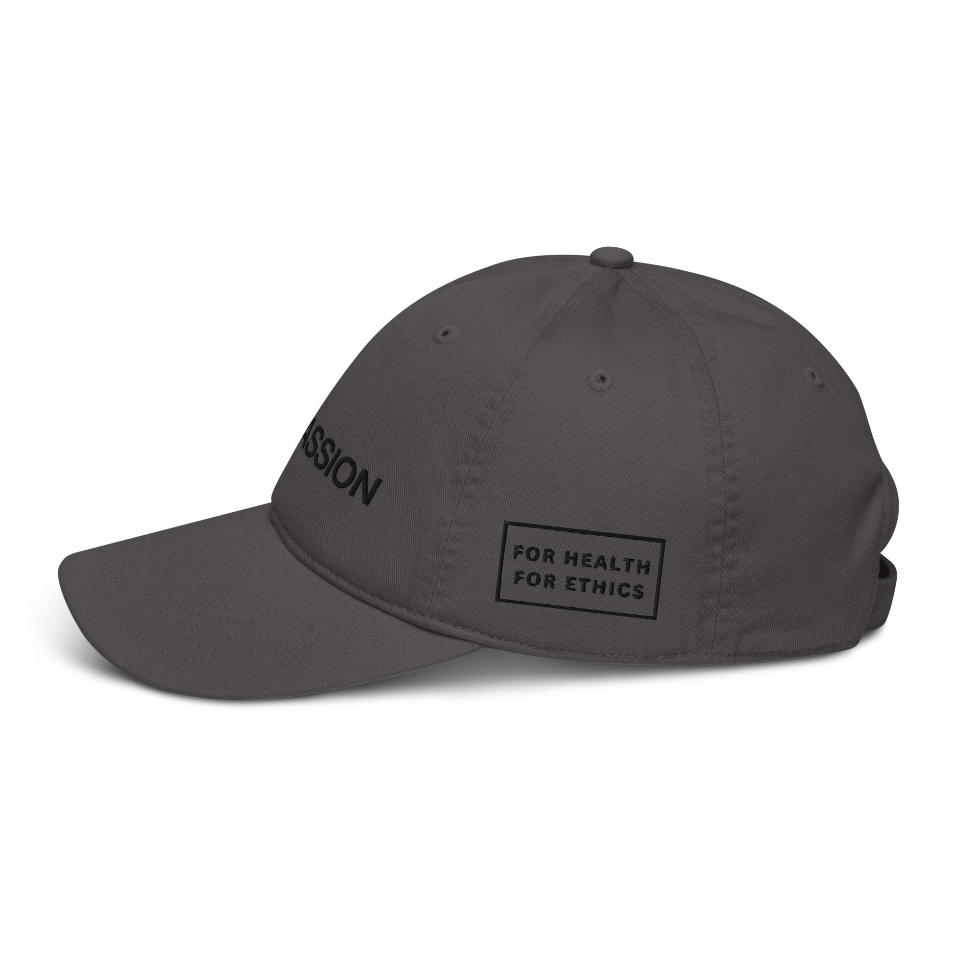 Compassion Organic Hat - For Health For Ethics - Charcoal