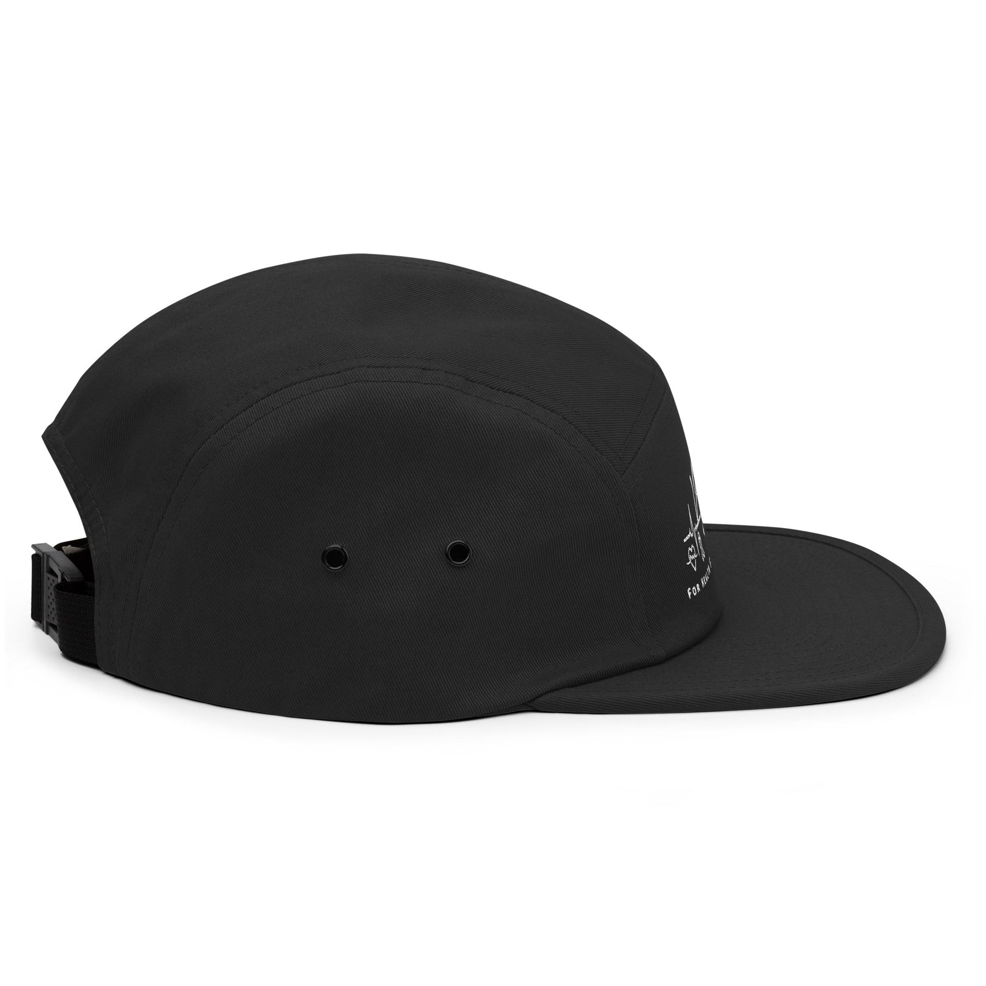 For Health For Ethics Five Panel Cap - For Health For Ethics - Black - Side Right