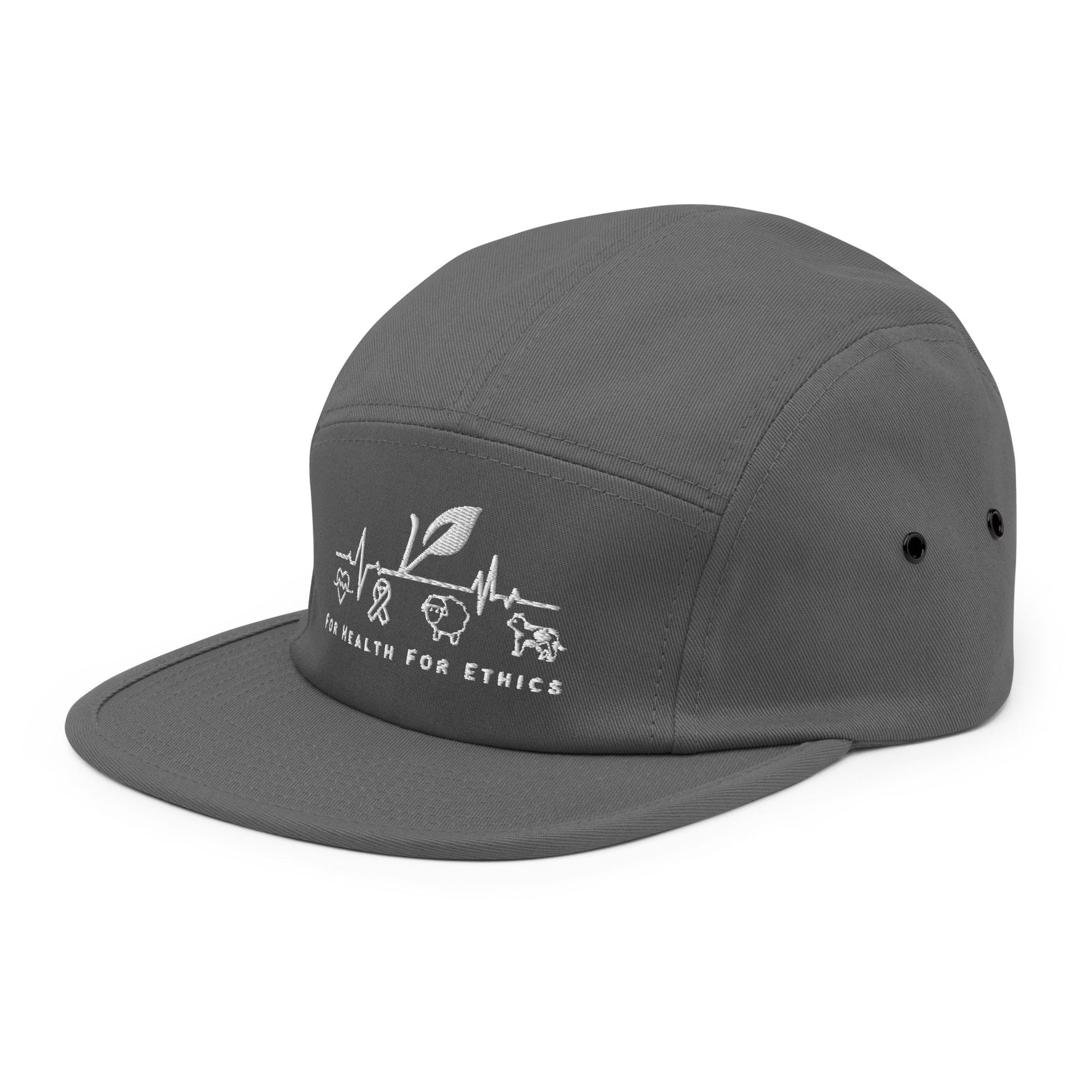 For Health For Ethics Five Panel Cap - For Health For Ethics - Grey - Front Left