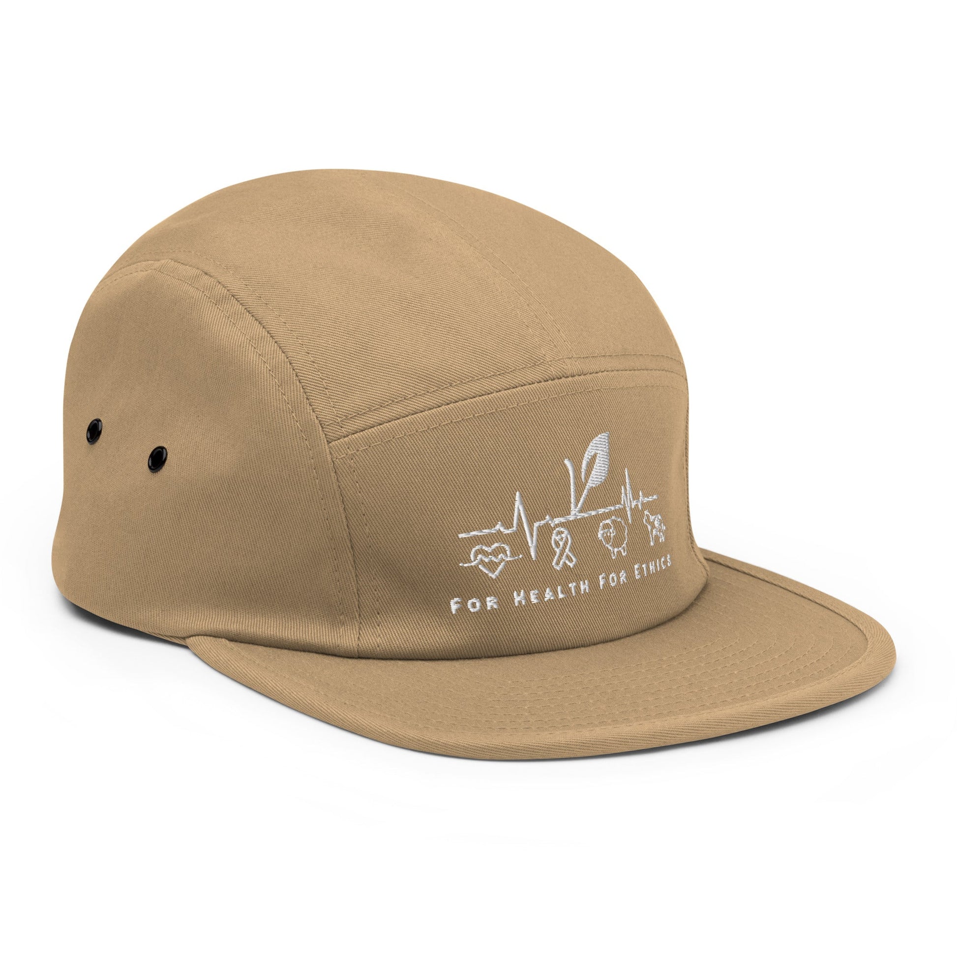 For Health For Ethics Five Panel Cap - For Health For Ethics - Khaki - Front Right