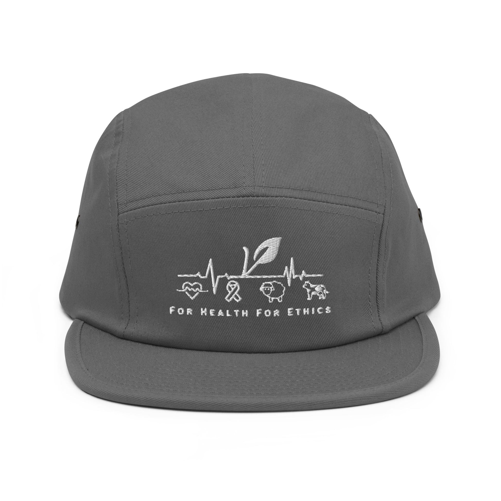 For Health For Ethics Five Panel Cap - For Health For Ethics - Olive - Front