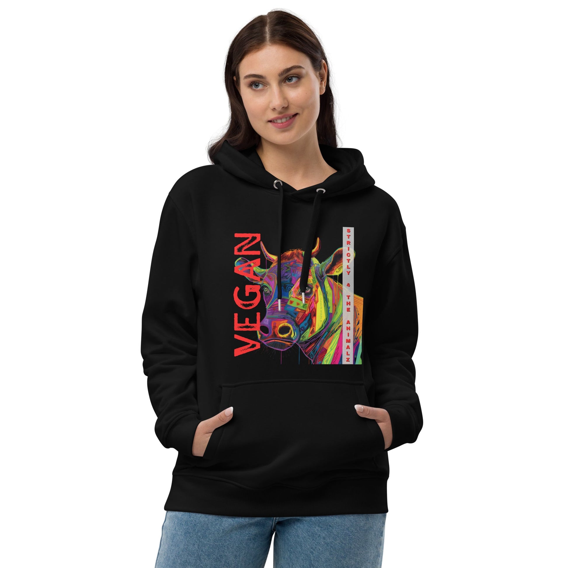 Strictly 4 the A.N.I.M.A.L.Z. Hoodie - For Health For Ethics - Black