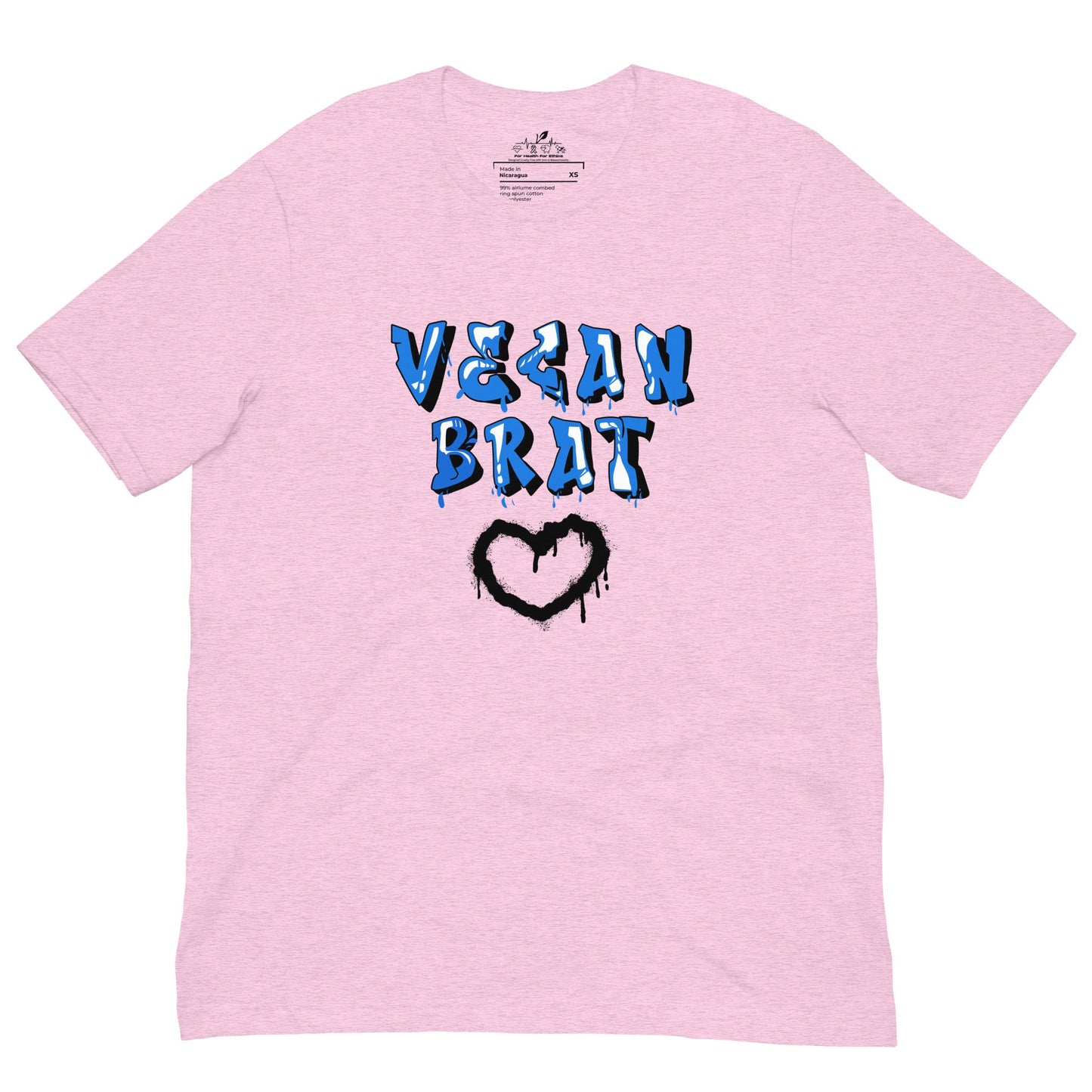 Vegan Brat T-Shirt - For Health For Ethics - Heather Prism Lilac