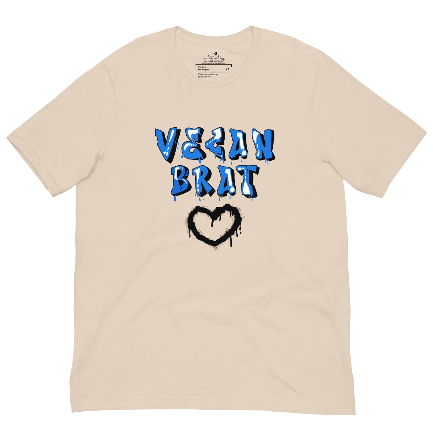 Vegan Brat T-Shirt - For Health For Ethics - Soft Cream